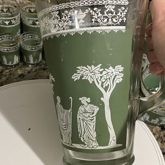 Wedgwood Janette Hellenic RARE Water Pitcher Grecian Design VTG Mid Century - Picture 5 of 6